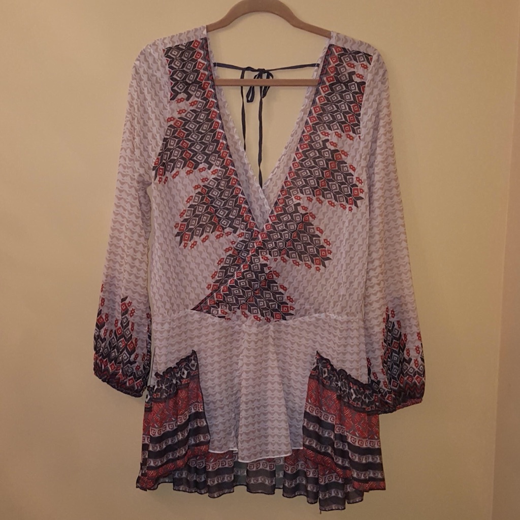 Free People Ruffled Blouse Size L